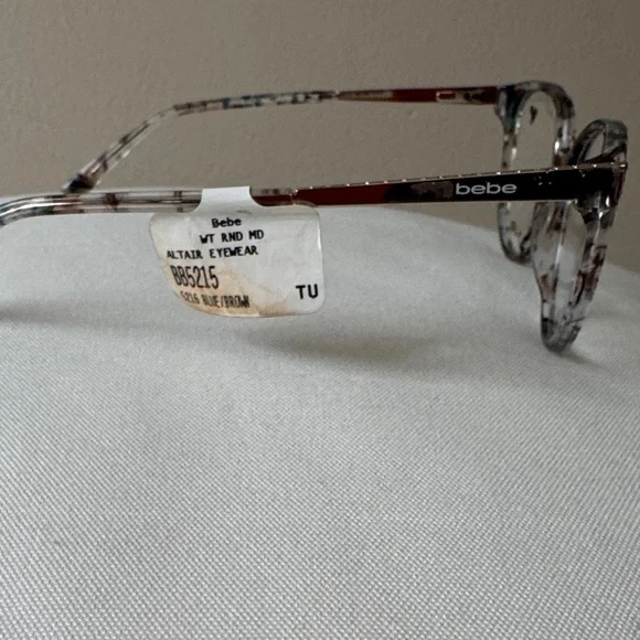 Bebe Women's Elegant Patterned Glasses - Blue/Brown Floral BB5215 - Picture 4 of 12